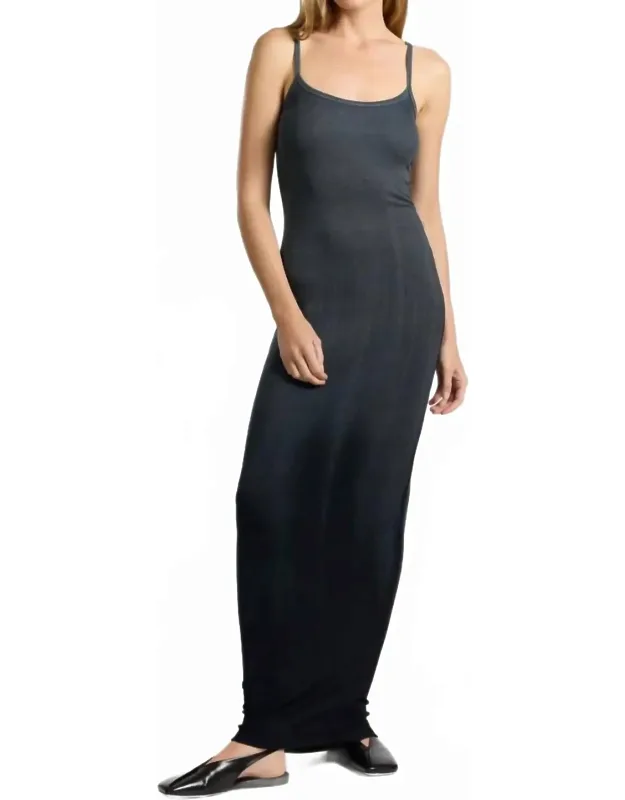Verona Spaghetti Maxi Dress - Floor-length Silhouette, Scoop Neckline