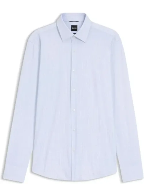 Printed Slim-fit Shirt In Performance-stretch Jersey With Flexible Comfort And Modern Print