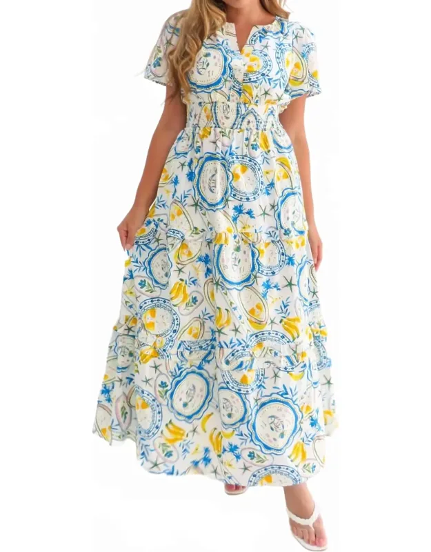 Havana Banana Poplin Maxi Dress