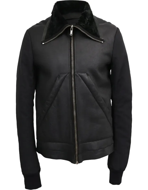 Shear-lined Zip-up Jacket