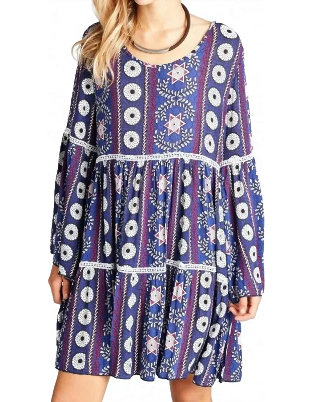 Crochet Bell Sleeve Mini Dress