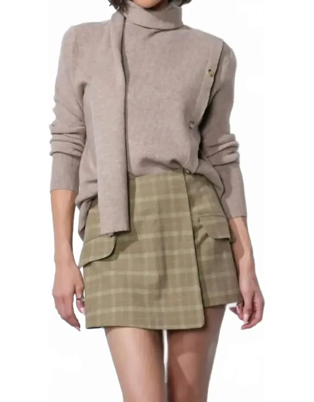 Asymmetric Button-up Sweater