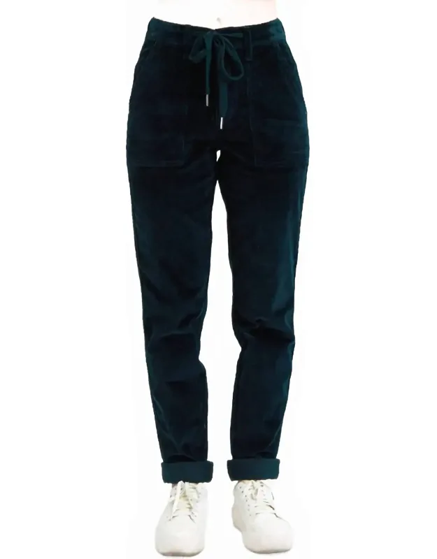 High Rise Corduroy Cuffed Jogger Pants