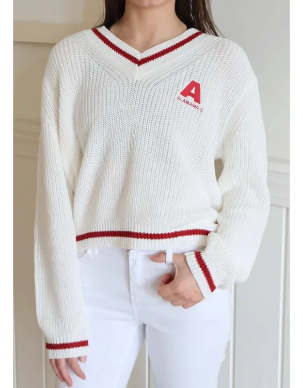 Alabama V-neck Varsity Sweater