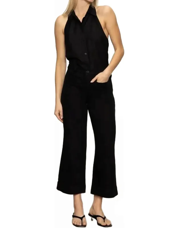 Soft Wide Leg Standard Rise Crop Pants