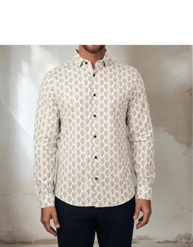 Printed Feather Paisley Shirt