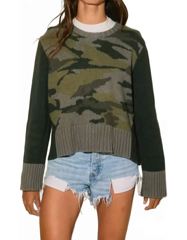 Camo Print Sweater