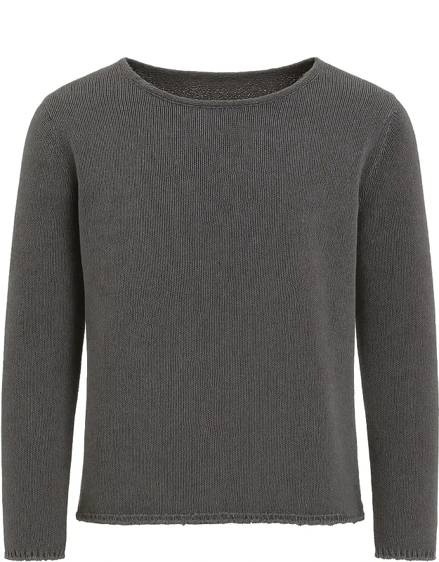 Textured Knit Crewneck Sweater
