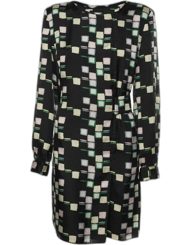 Printed Crepe Mini Dress