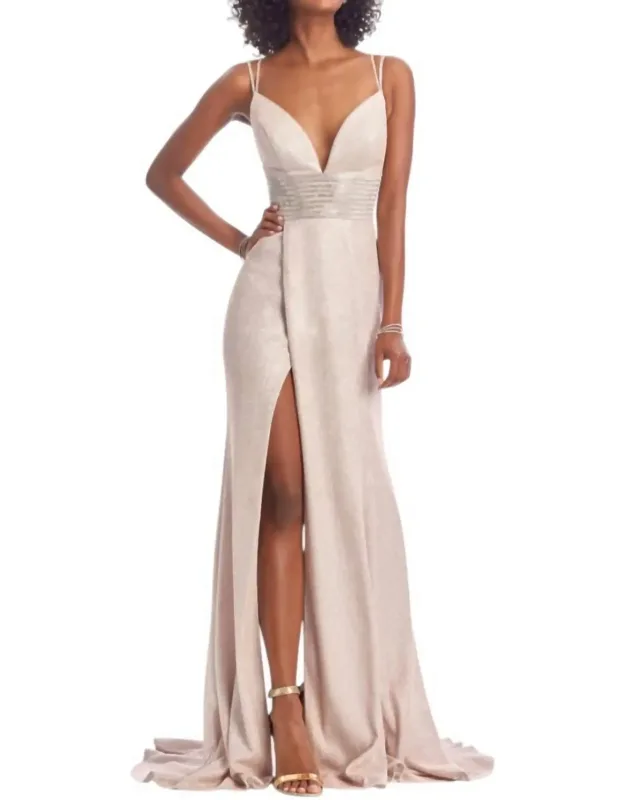 Deep V-neck Maxi Dress