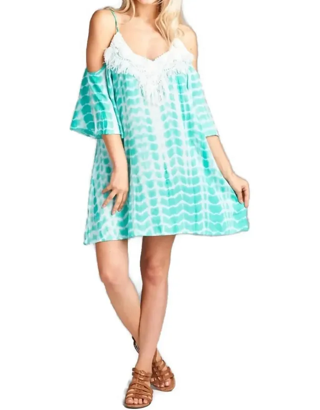 Tie Dye Fringe Mini Dress