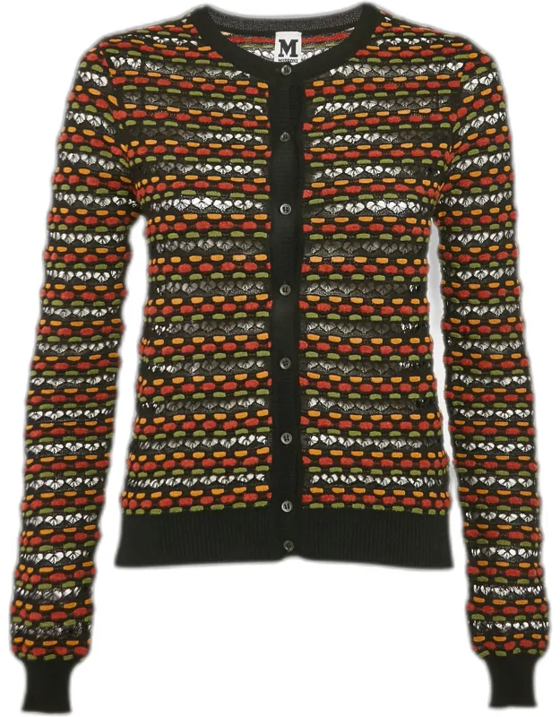 Pointelle Knit Button Front Cardigan