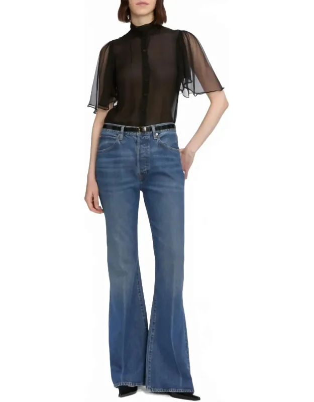 Wide-leg Flare Jeans