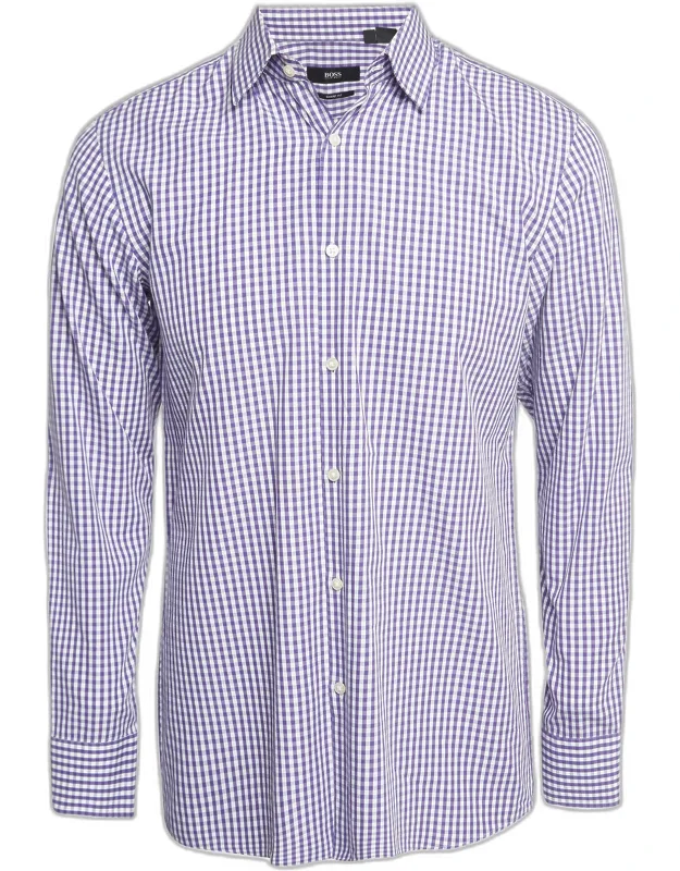 Gingham Check Cotton Sharp Fit Shirt