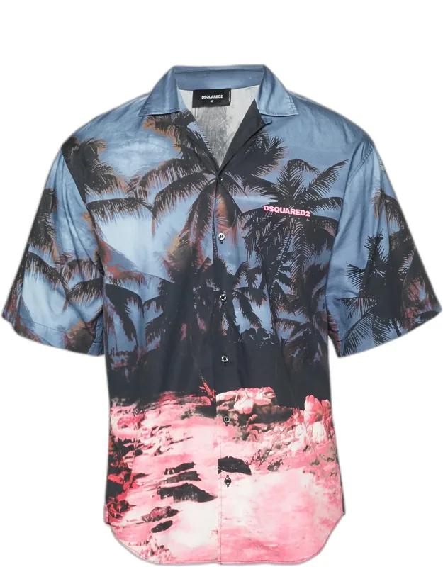 Multicolour Cotton Sunrise Bowling Shirt