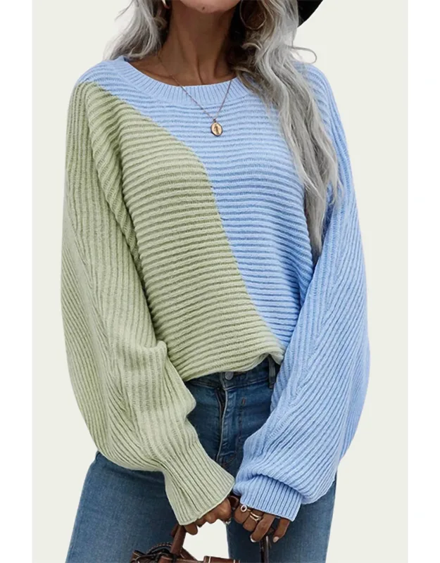Cotton-blend Colorblock Sweater