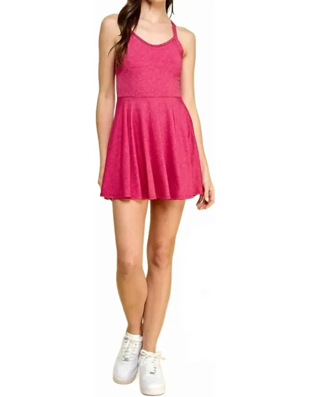 Athletic Mini Dress With Strappy Back