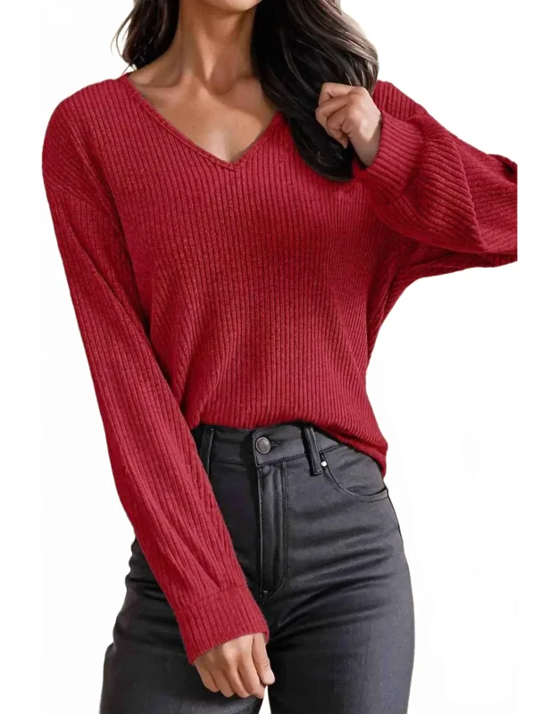 Leopard Back Bow V Neck Blouse