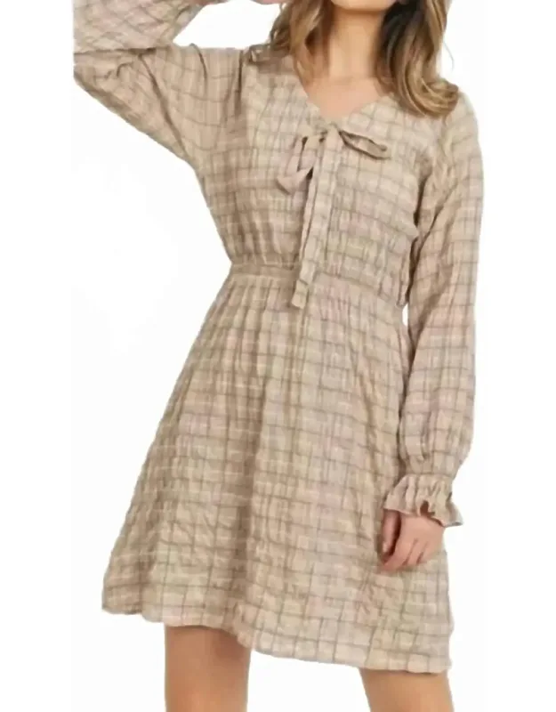 Tie Front Raglan Dress