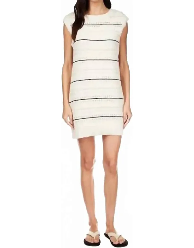 Textured Mod Mini Dress