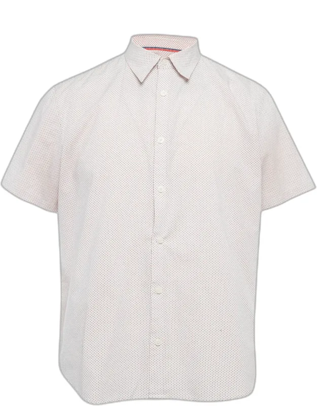 Dots Print Cotton Blend Half Sleeve Shirt