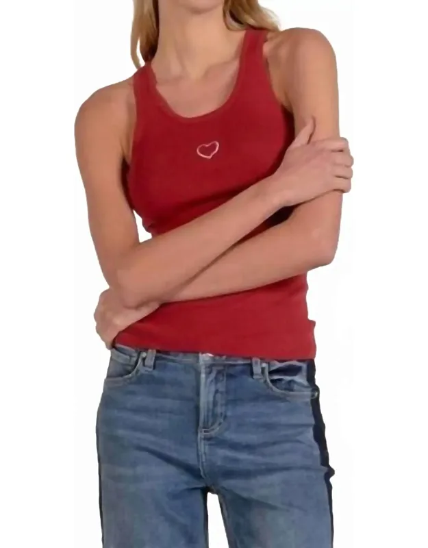 Heart Stitched Tank Top