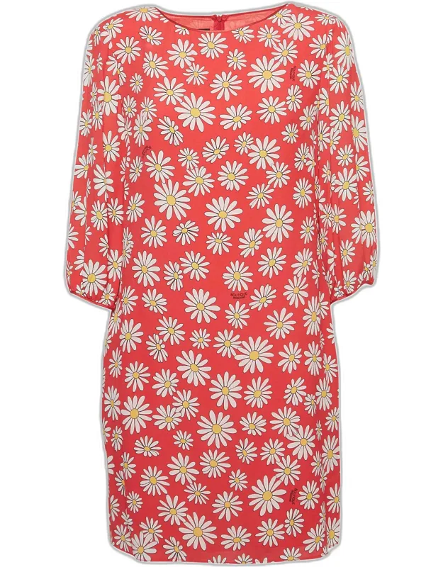 Daisy Print Georgette Mini Dress