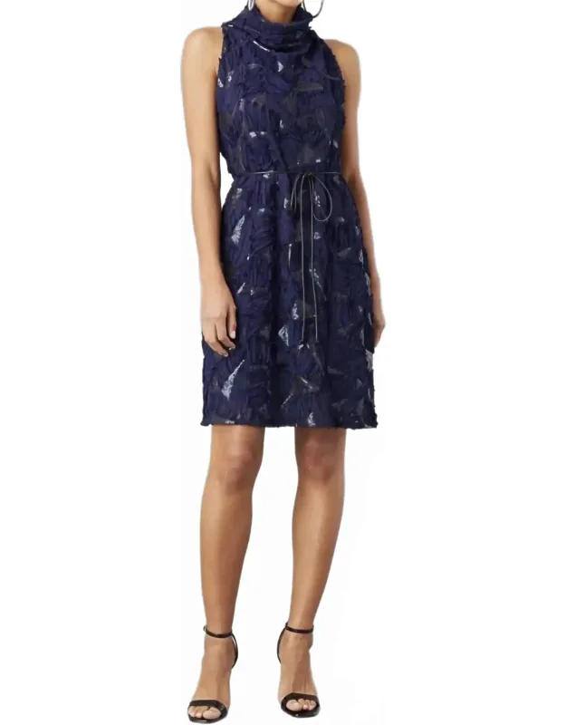 Tulle & Sequin High Neck Dress