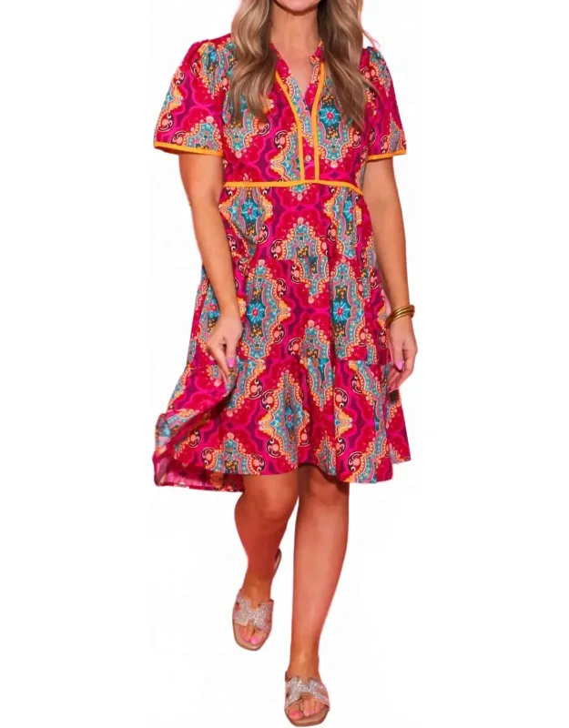 Medallion Tiered Dress