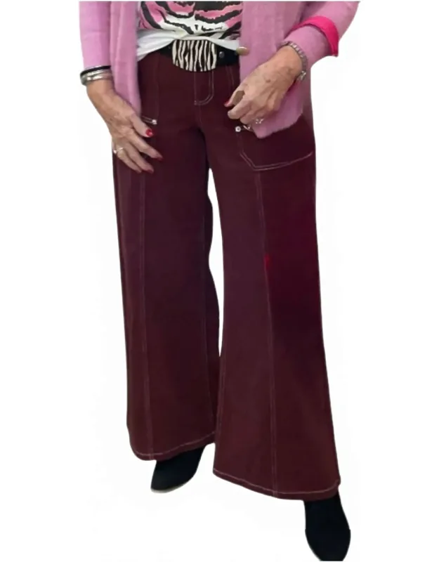Twill Wide Leg Pants
