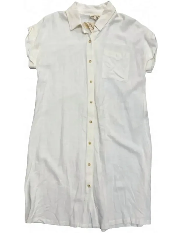 Linen Short Sleeve Dress