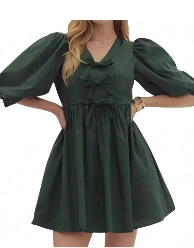 Bow Front Mini Dress