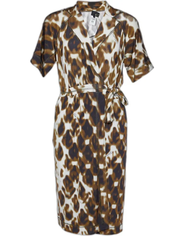 Printed Jersey Wrap Dress
