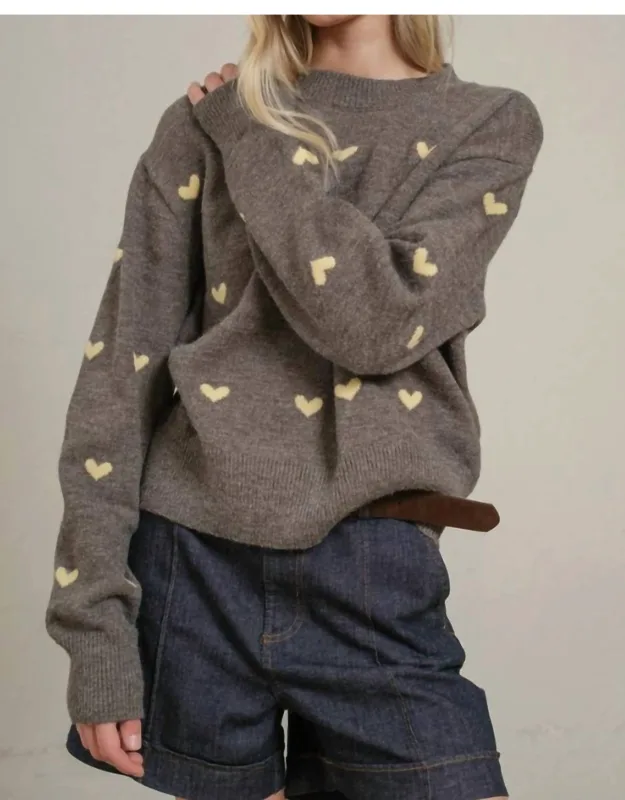 Heart Point Knit Sweater