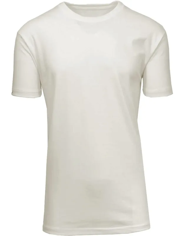 Short Sleeve Crew Neck Modern Fit Cotton Blend Classic Tee (up To 5xl)