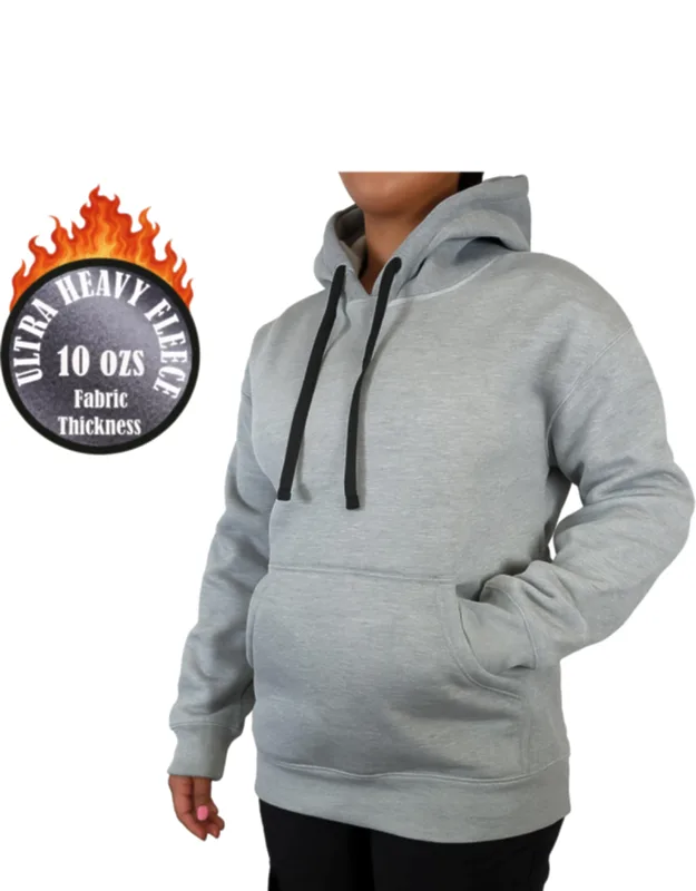 Loose Fit Super Heavyweight Fleece-lined Pullover Hoodie