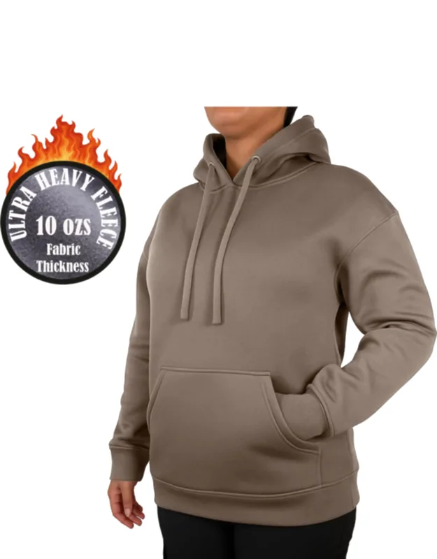 Loose Fit Super Heavyweight Fleece-lined Pullover Hoodie