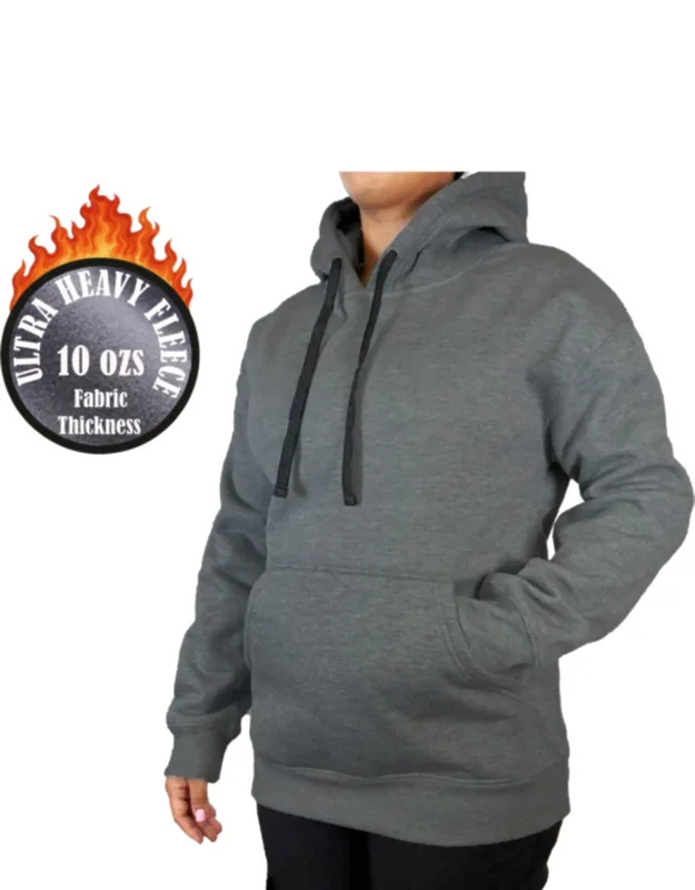 Loose Fit Super Heavyweight Fleece-lined Pullover Hoodie