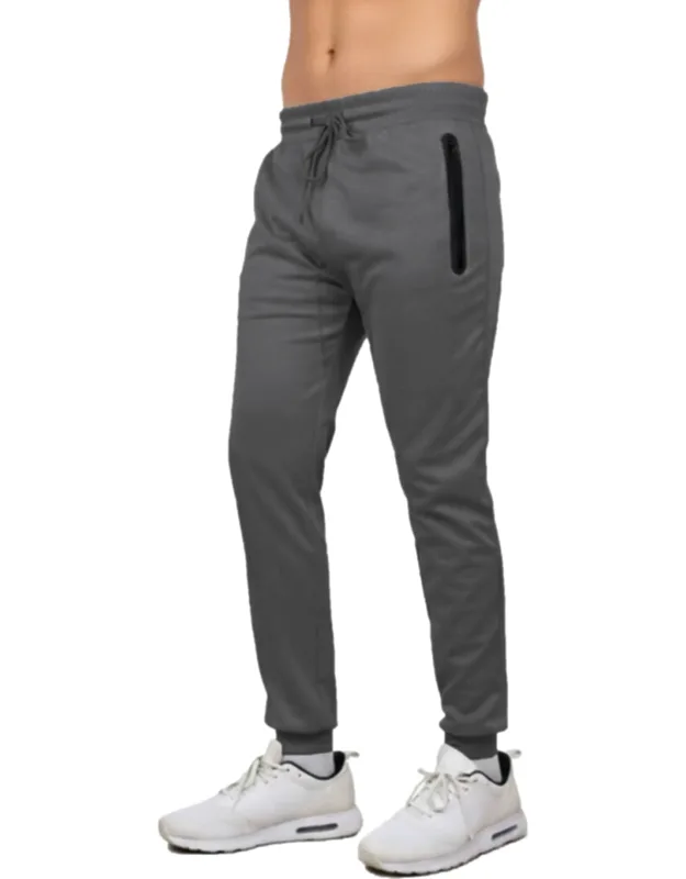Slim Fit Tech Joggers With Zipper Pockets