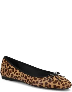 Hummingbird Leopard Print Haircalf Ballet Flats