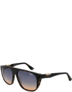 Acetate Sunglasses With Blue Gradient Lenses