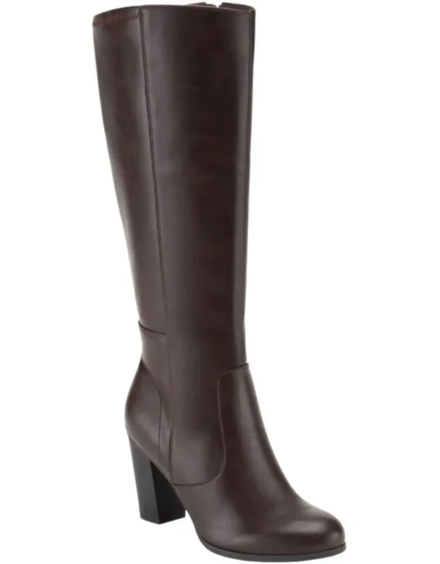 Knee High Block Heel Riding Boots