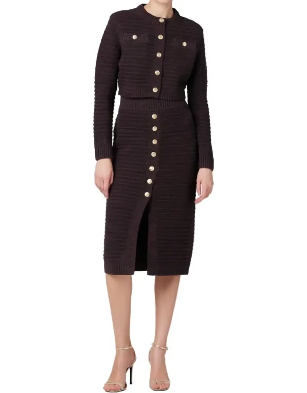 Button Front Pencil Skirt