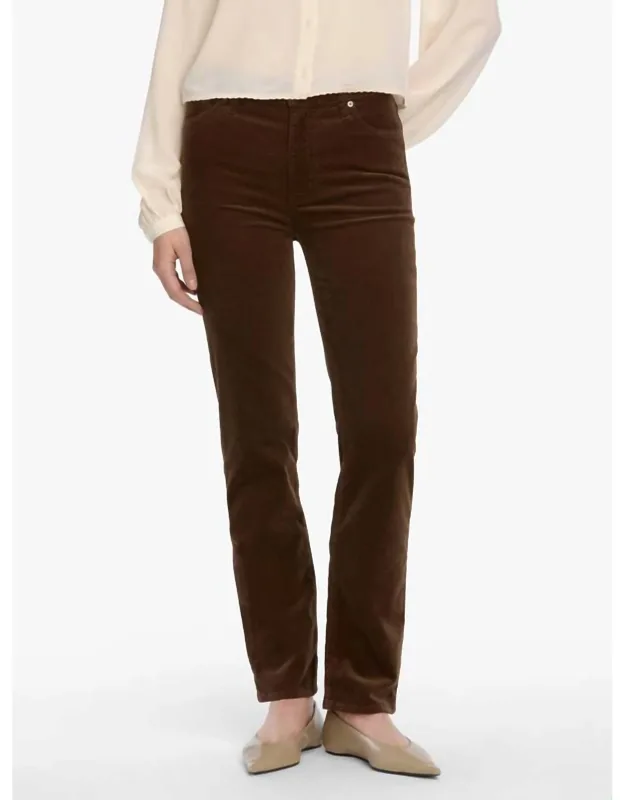 Le Sleek Straight Corduroy Pant - High-rise, Relaxed Fit