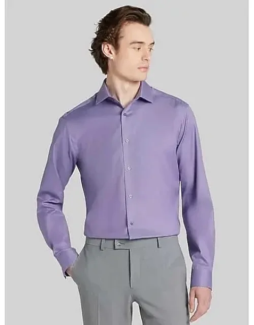 Big & Tall Slim Fit Sharkskin Dress Shirt