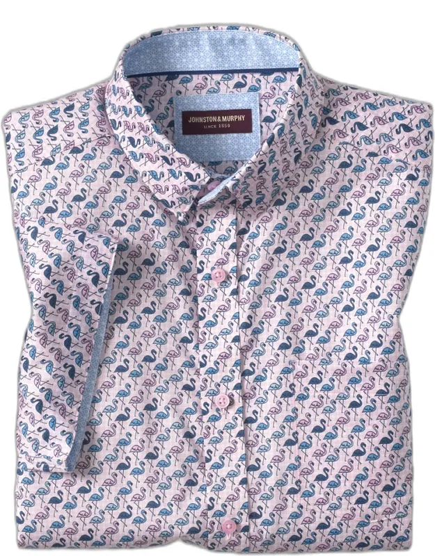 Tailored Fit Logan Flamingo Short Sleeve Shirt