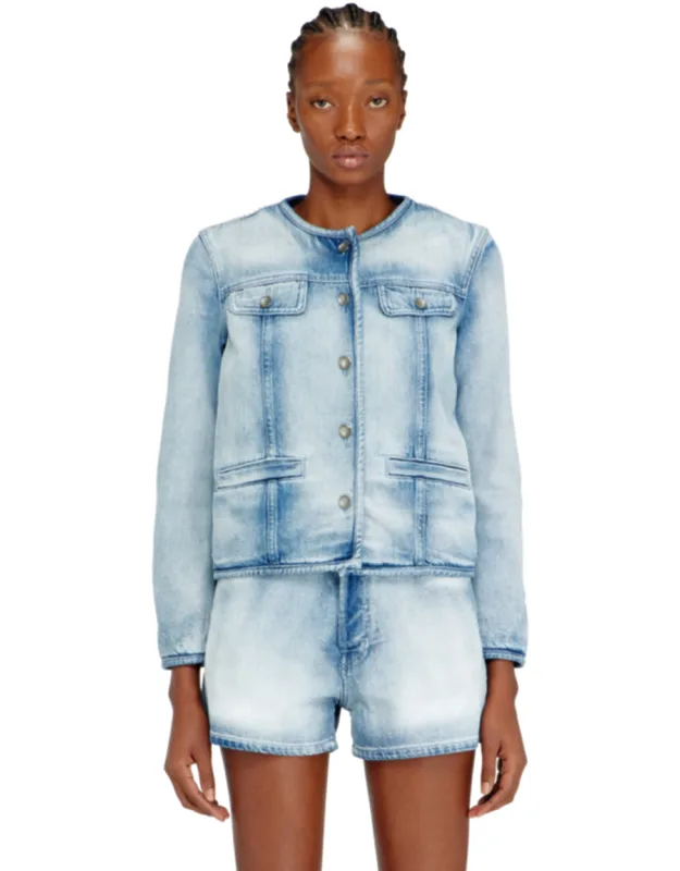 Jacket In Medium-light Skeleton Denim