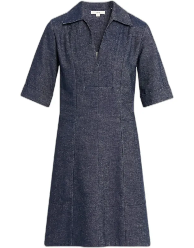 A-line Chambray Dress