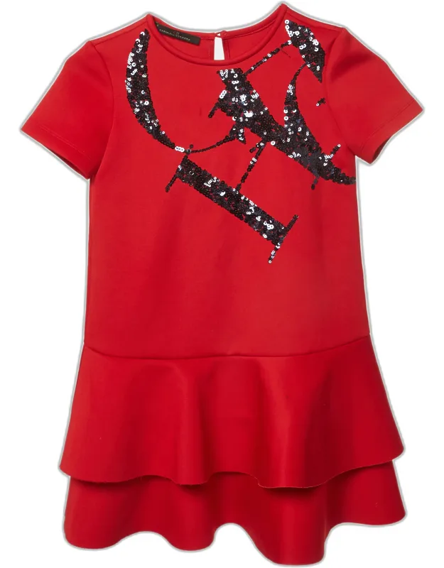 Neoprene Sequin Mini Dress