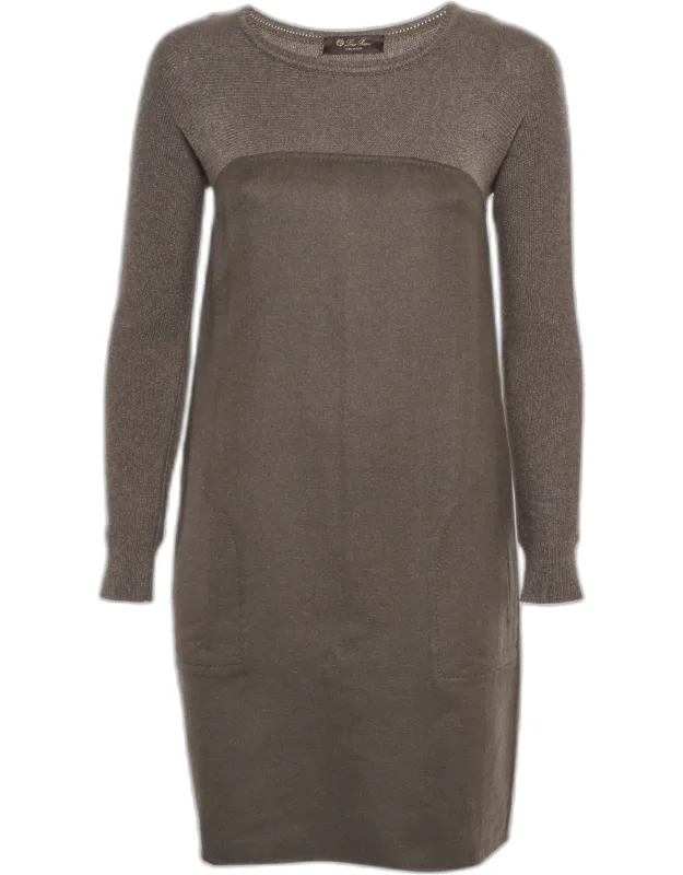 Knit And Felt Short Dress